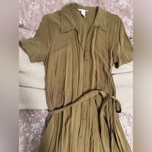 HM button front maxi dress